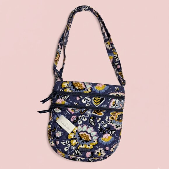 NWT Vera Bradley Charmont Meadow Triple Zip Hipster Crossbody Adjustable Handbag - Picture 1 of 4